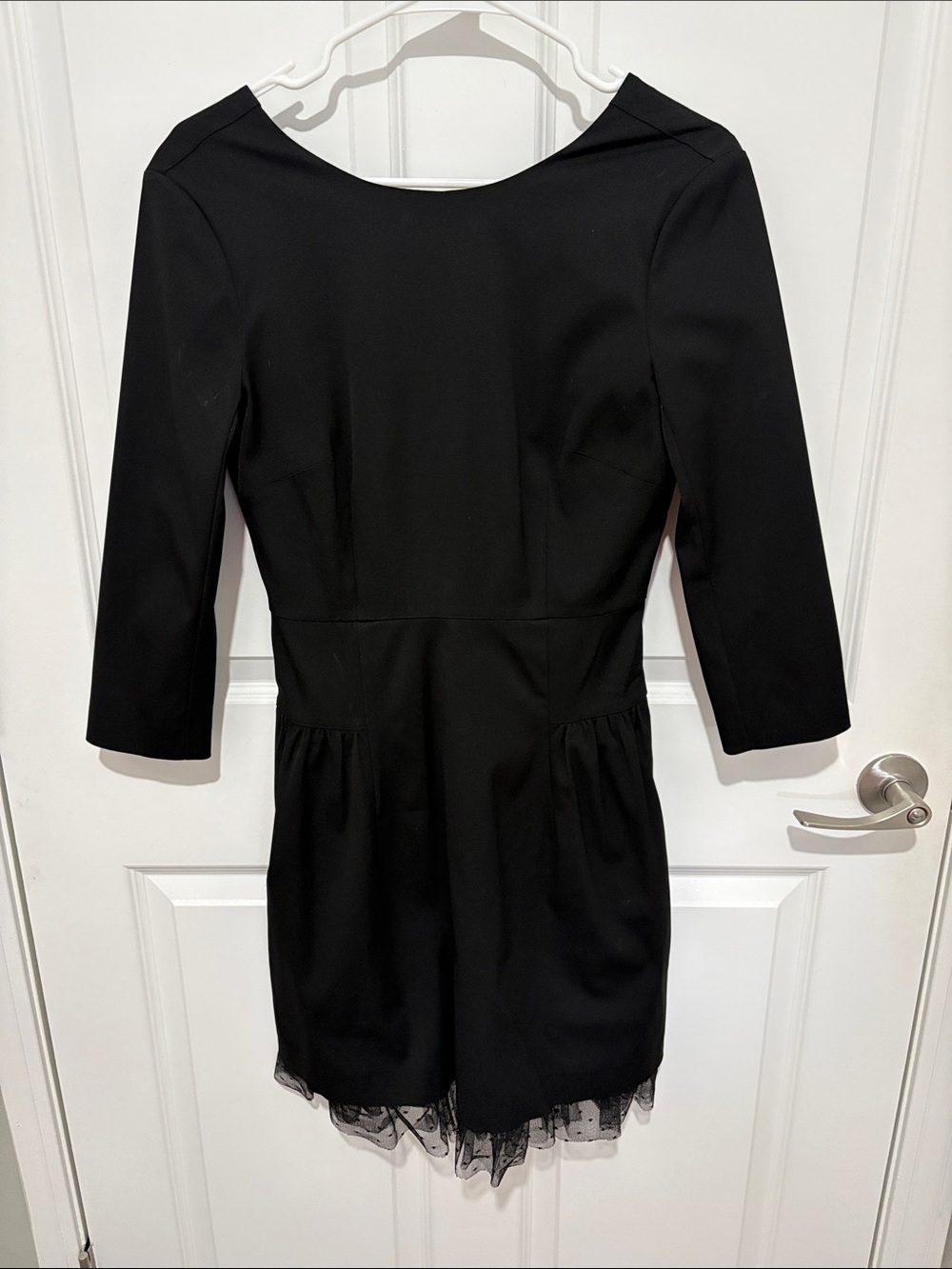 J.Crew Black Textured Midi Dress